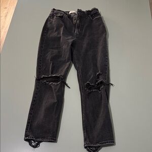 Abercrombie & Fitch Black Straight Leg Jeans
